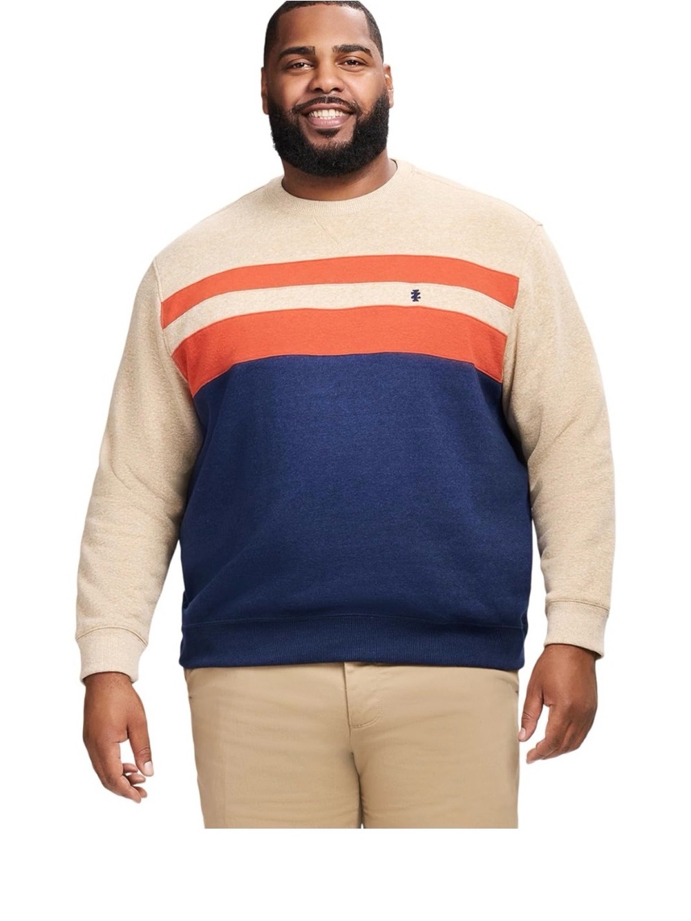 IZOD Men's Big and Tall Advantage Performance Crewneck Fleece Pullover